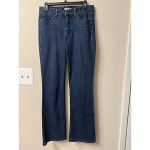 Bandolino Blu Poppy Bootcut Jeans Dark Wash High Rise Denim Size 10 DB2887